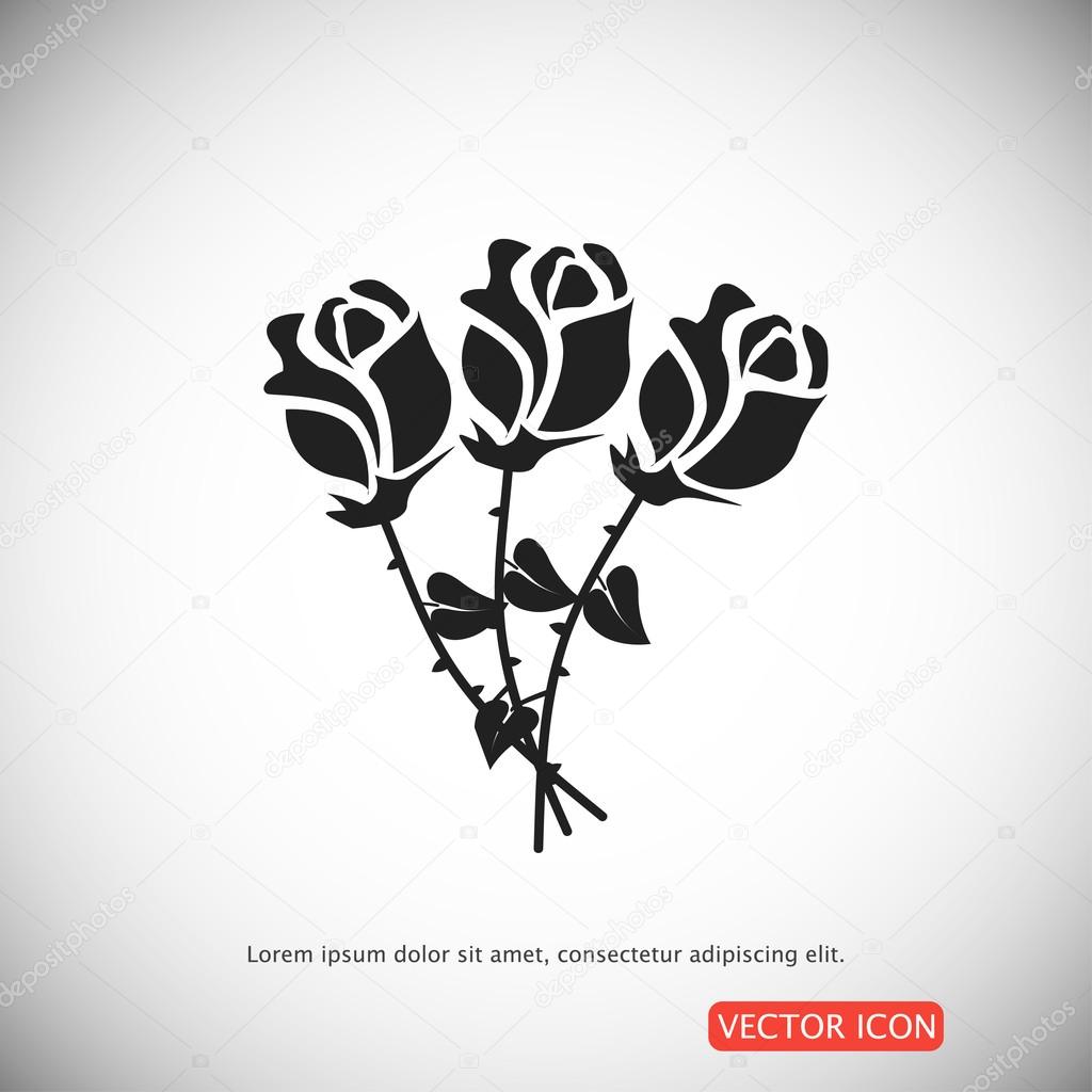 simple roses icon