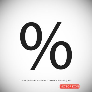 yüzde işareti simgesi