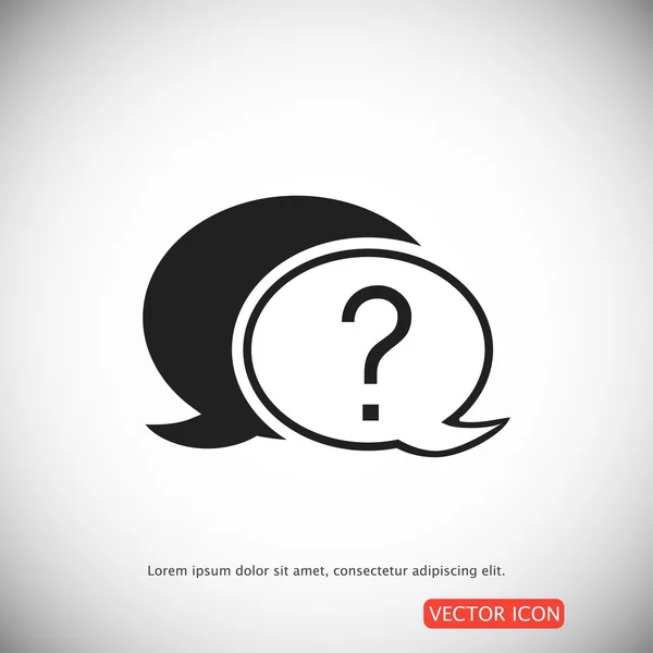 Icono de pregunta de chat — Vector de stock