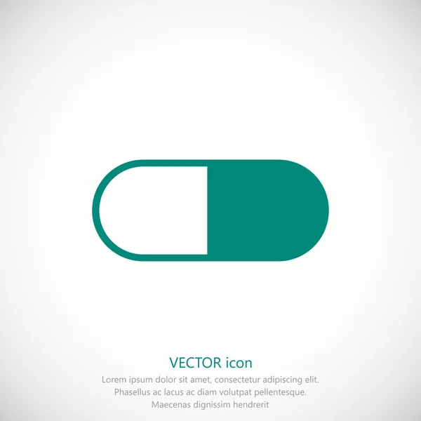 Geneeskunde capsule pictogram — Stockvector