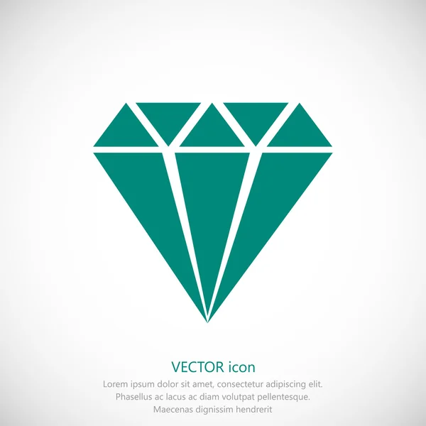 Egyszerű gyémánt ikon — Stock Vector