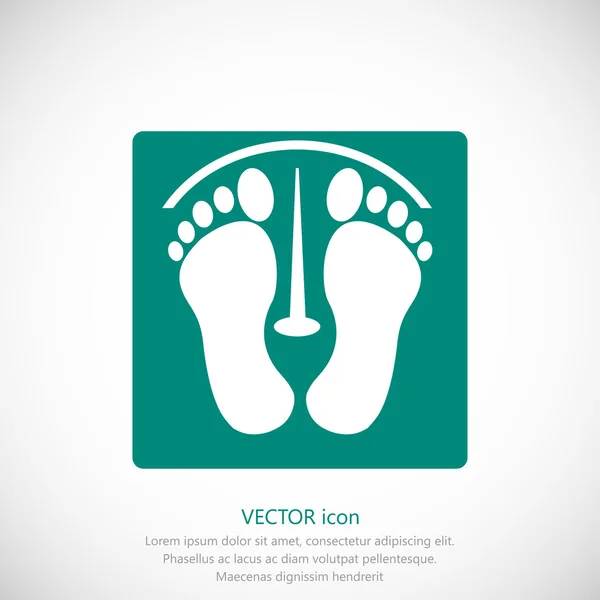 Ikon jejak kaki manusia - Stok Vektor