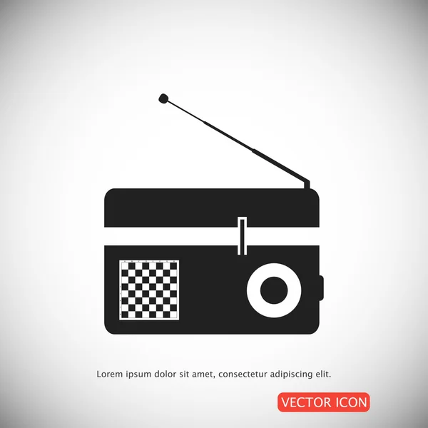 Ancienne icône radio — Image vectorielle