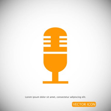 Basit mikrofon simgesi