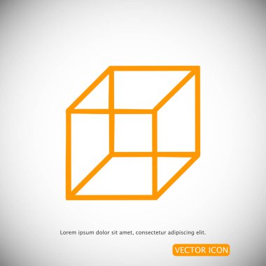 basit küp simgesini