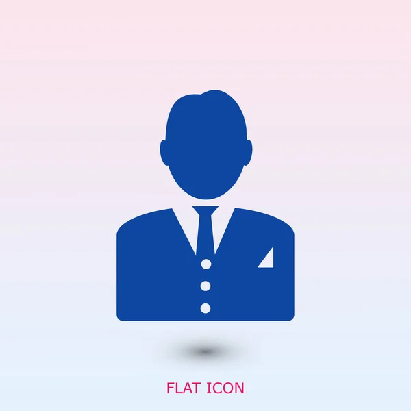 Eenvoudige zakenman pictogram — Stockvector