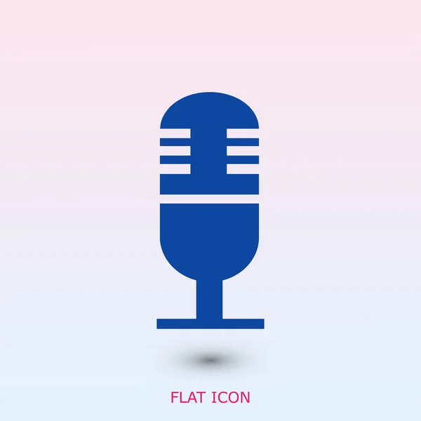 Jednoduché mikrofon ikona — Stockový vektor