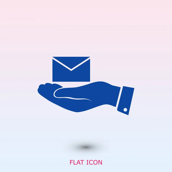Elektronická pošta v ruce ikony — Stockový vektor