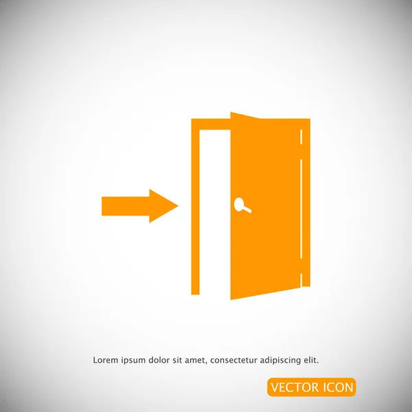 Icône de porte simple — Image vectorielle