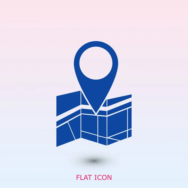 Pin no ícone do mapa — Vetor de Stock