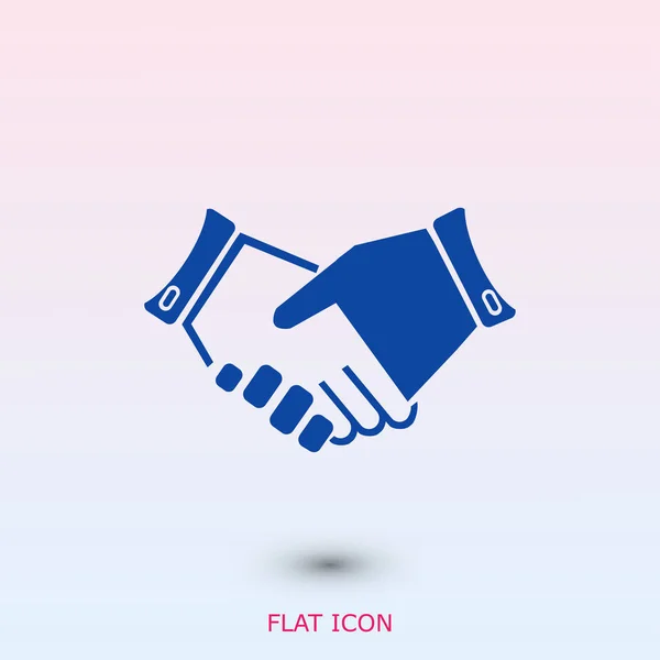 Flat heandshake  icon — Stock Vector