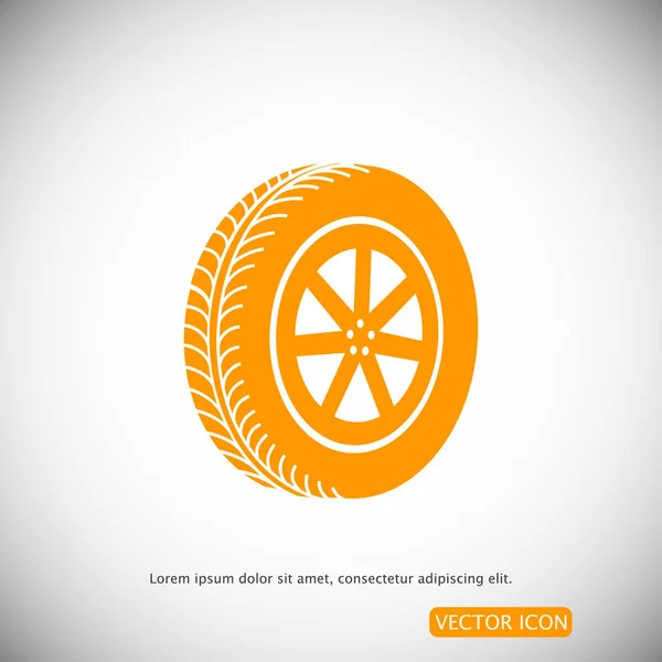 Icono de rueda de coche — Vector de stock