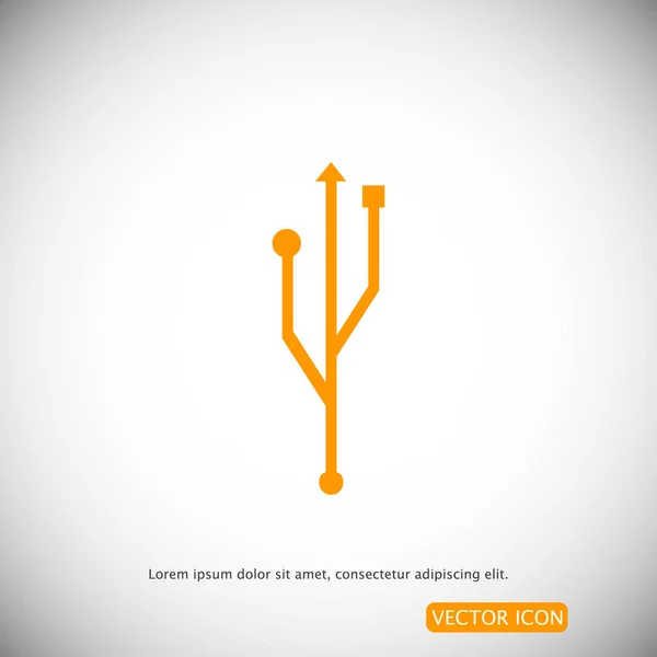 Simple icono USB — Vector de stock