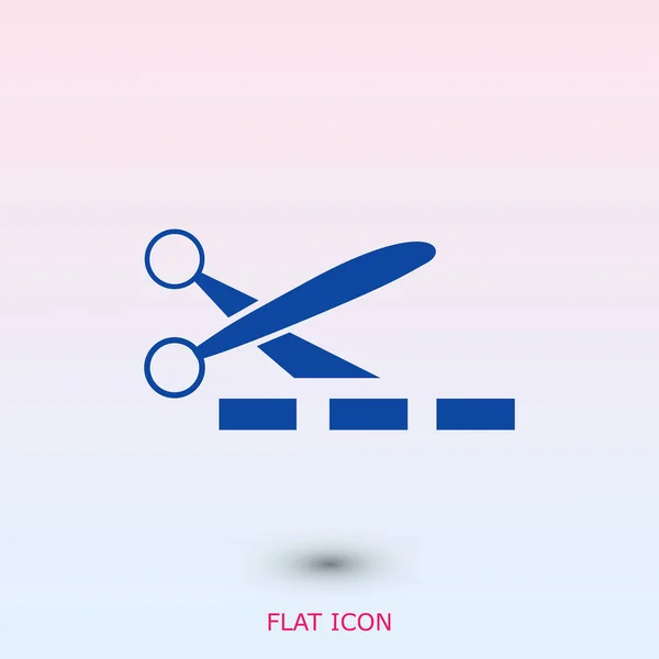 Jednoduché nůžky ikona — Stockový vektor