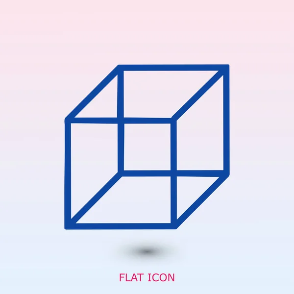 Icône cube simple — Image vectorielle