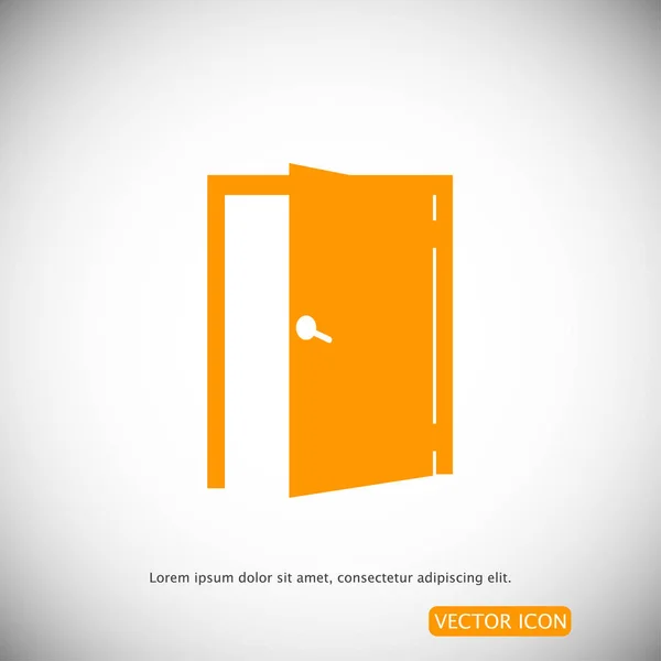 Icône de porte simple — Image vectorielle