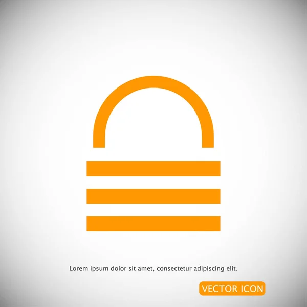 Simple lock icon — Stock Vector