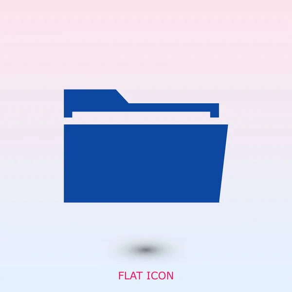 Carpeta icono plano — Vector de stock