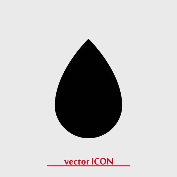 Fekete csepp ikon — Stock Vector