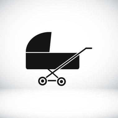 çocuk arabası basit simgesi