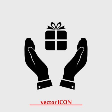 Ellerin simgesinde hediye