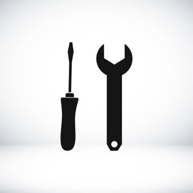 İngiliz anahtarı ve tornavida simgesi