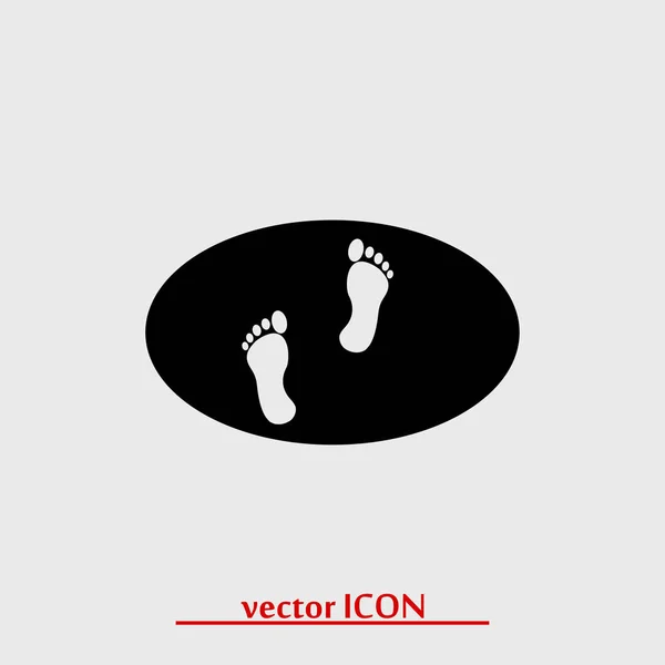 Footprints simple icon — Stock Vector