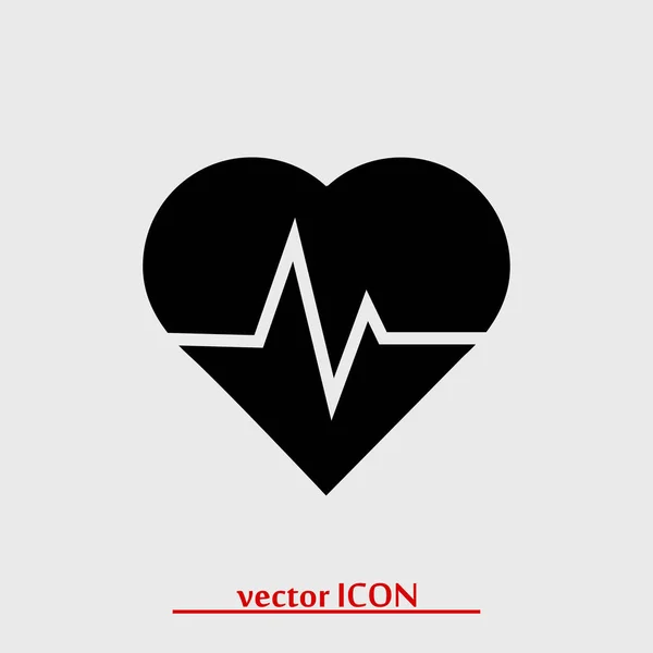 Battement de coeur icône simple — Image vectorielle