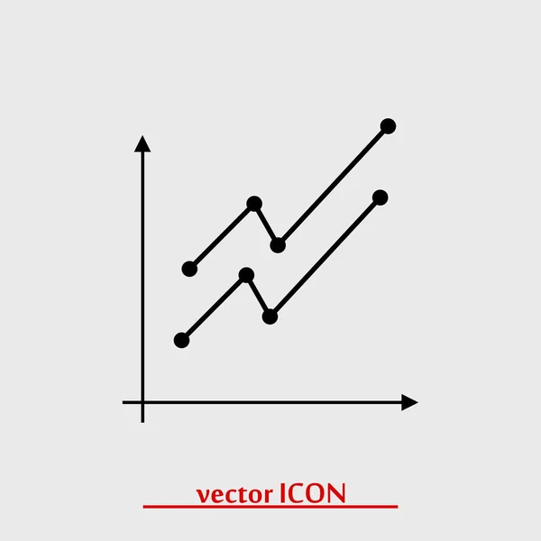 Wykres wykres ikona — Wektor stockowy