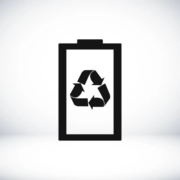 Battery recycle icon — Stock Vector