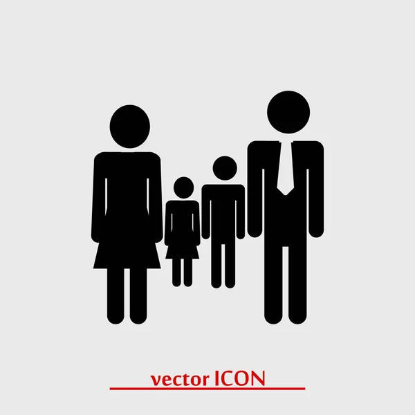 Familie enkelt ikon – Stock-vektor