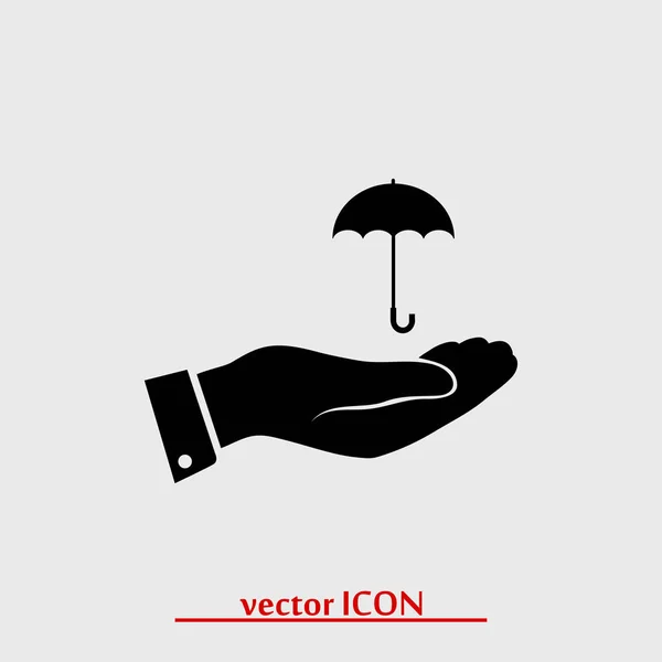 Regenschirm in der Hand — Stockvektor