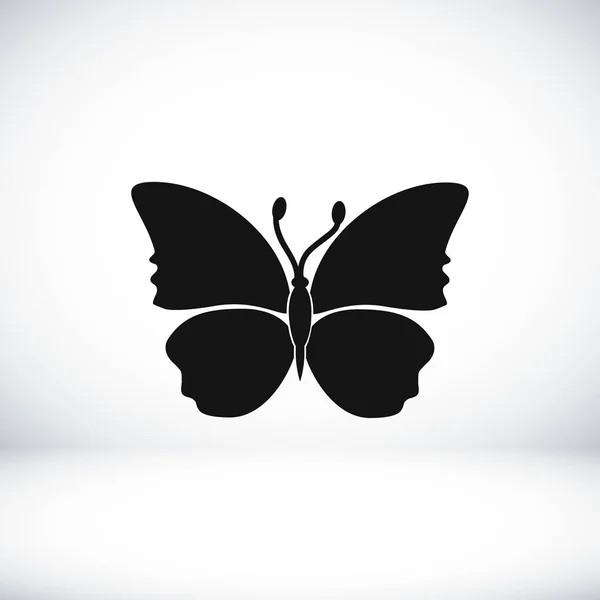 Mariposa icono simple — Archivo Imágenes Vectoriales