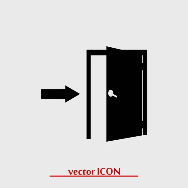 Ícone da porta aberta — Vetor de Stock