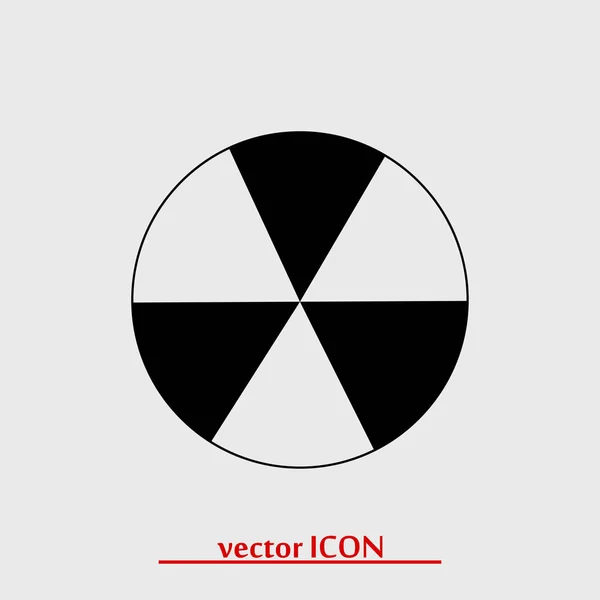 Icône de signe radioactif — Image vectorielle