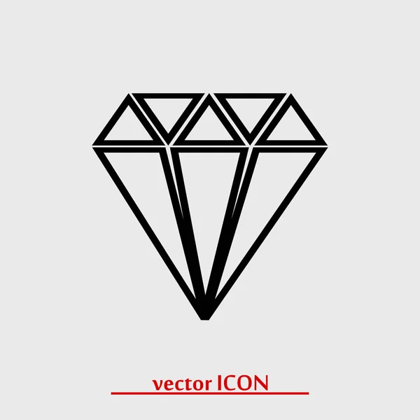 Diamant einfaches Symbol — Stockvektor