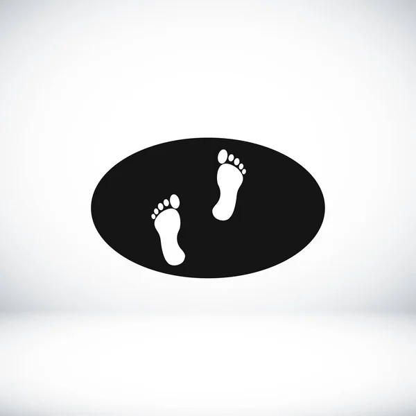 Footprints simple icon — Stock Vector