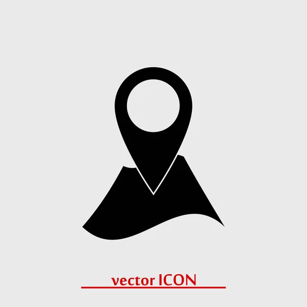 Pin en el icono de mapa — Vector de stock