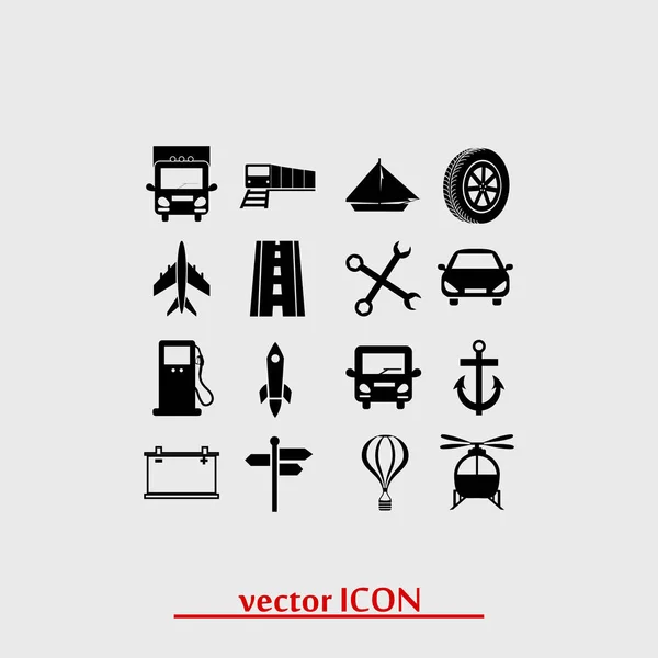 Ensemble d'icônes de transport — Image vectorielle