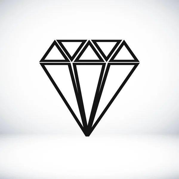 Diamant einfaches Symbol — Stockvektor