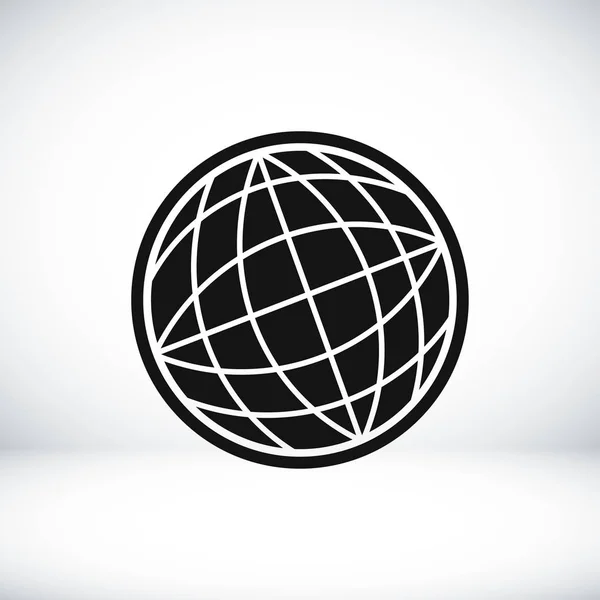 Globo ícone simples — Vetor de Stock
