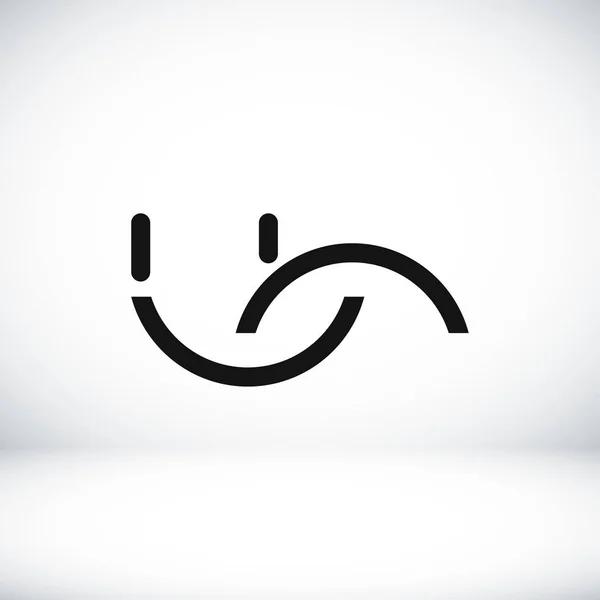 Sorriso semplice icona — Vettoriale Stock
