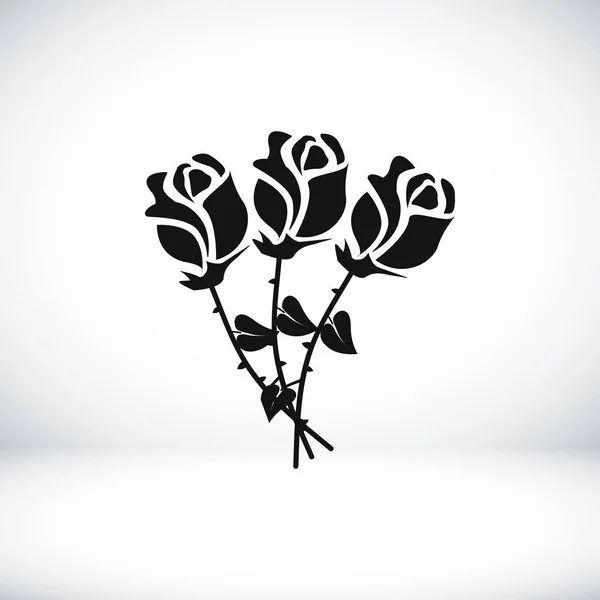 Απλό εικονίδιο τριαντάφυλλα — Διανυσματικό Αρχείο