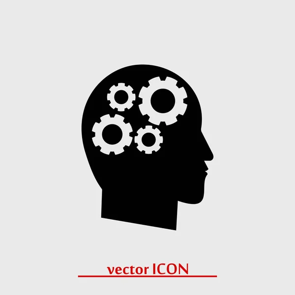 Передачи в иконке головы — стоковый вектор