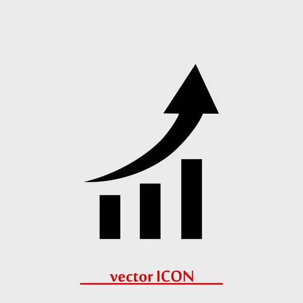 Wykres graficzny ikona — Wektor stockowy