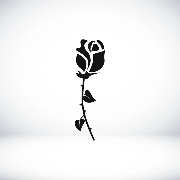 Роза простий значок — стоковий вектор