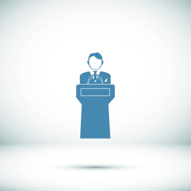  Hoparlör standlar podyum arkasında