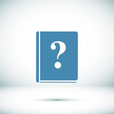 kitap ve soru işareti simgesi