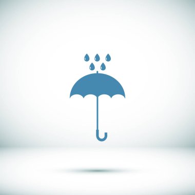 Şemsiye ve yağmur damla simgesi