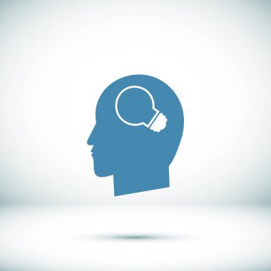 Yaratıcı fikirler ampul kavramı simgesi